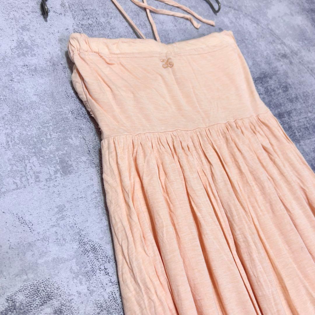 【美品】ヨギーサンクチュアリ　ホルターネック マキシワンピース 日本製 F