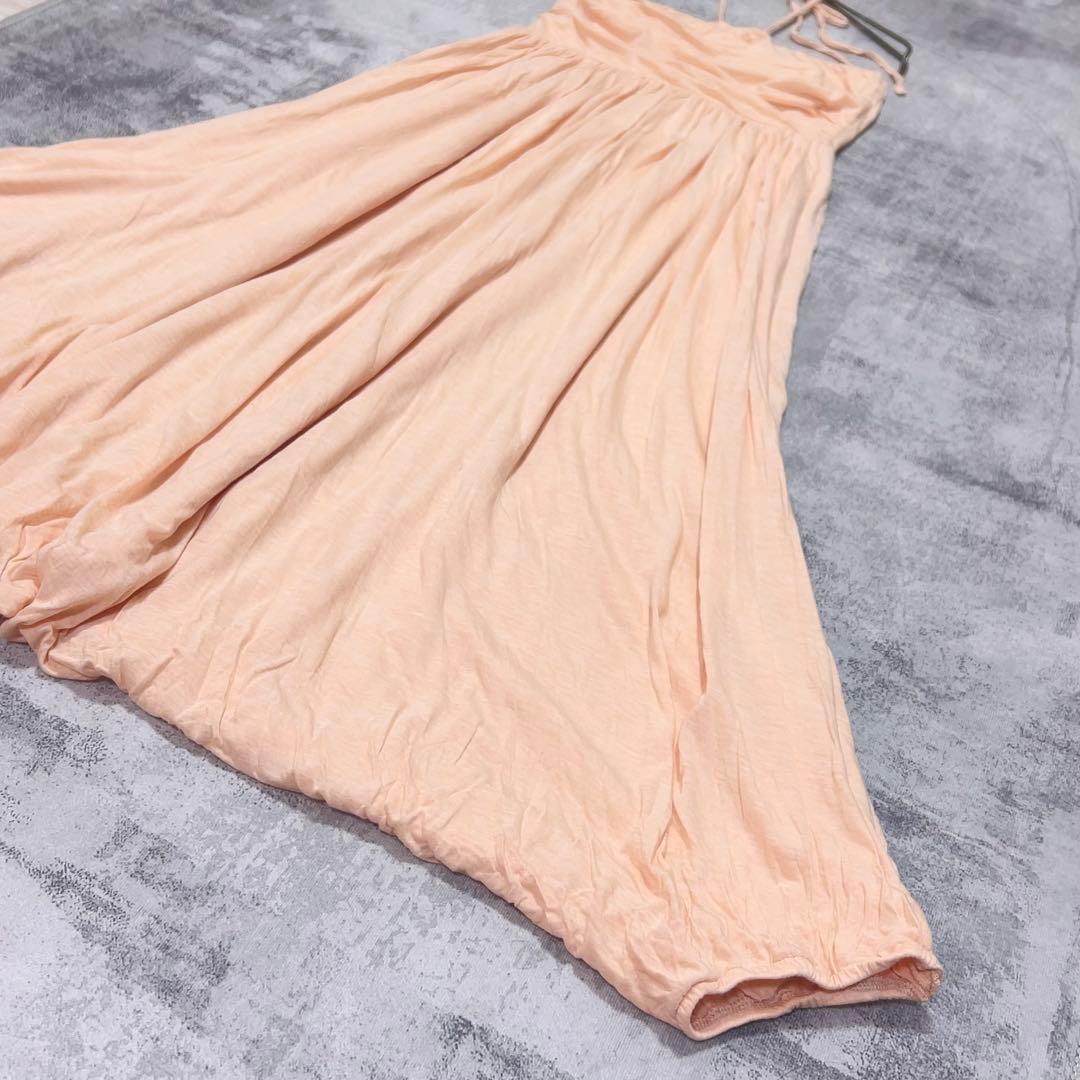 【美品】ヨギーサンクチュアリ　ホルターネック マキシワンピース 日本製 F