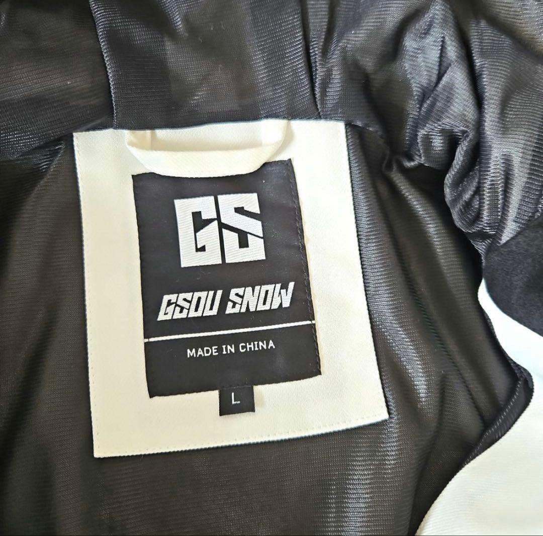 【レア・美品】GSOU スノーボードウェア スキー 白 つなぎ メンズL