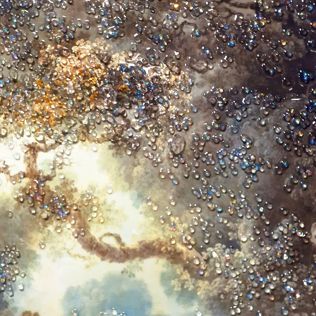 輸入雑貨　天然石　『ジャン・オノレ・フラゴナール・ぶらんこ』　クリスタルアート