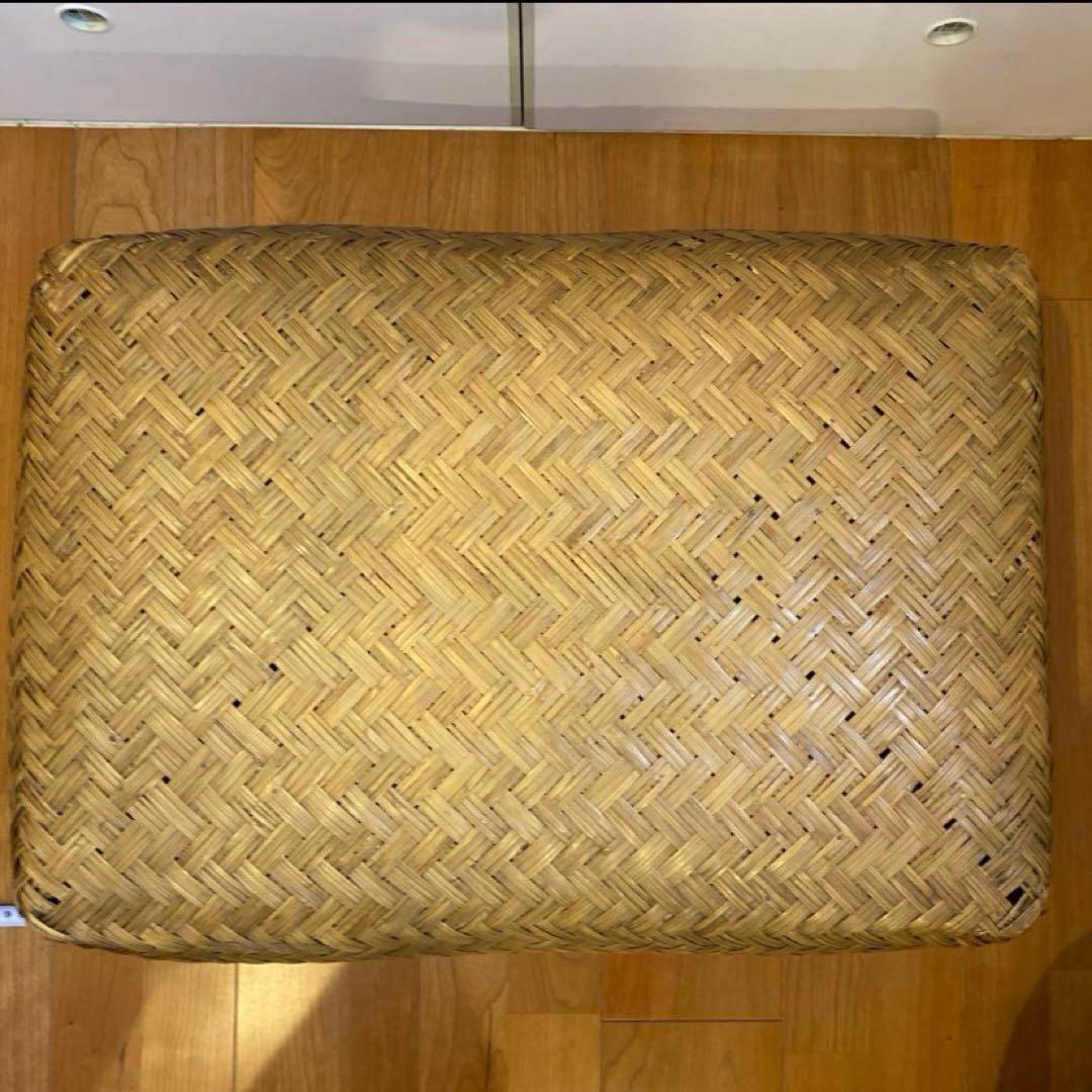 【最終価格】 ① 竹行李 柳ごおり昭和レトロ 葛籠 竹細工 大籠 箪笥カゴ