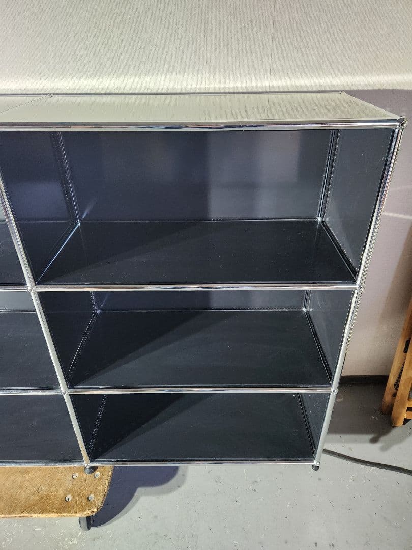 USMハラー★3列3段キャビネット★オープンラック、シェルフ★ブラック