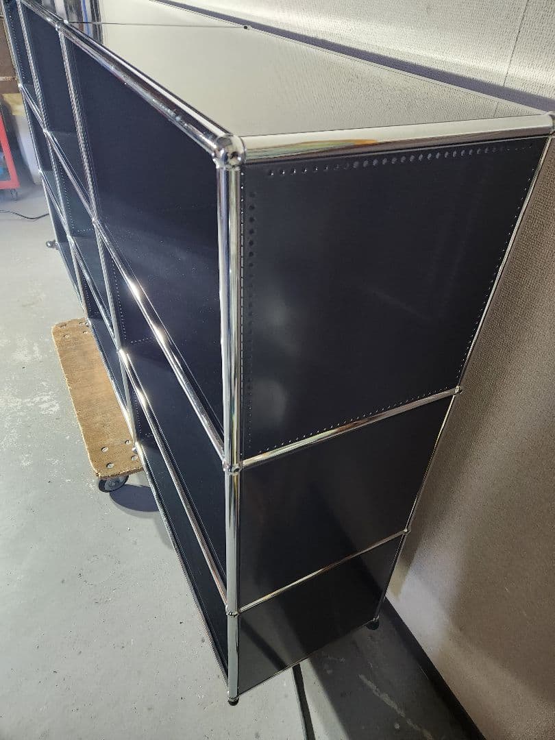 USMハラー★3列3段キャビネット★オープンラック、シェルフ★ブラック