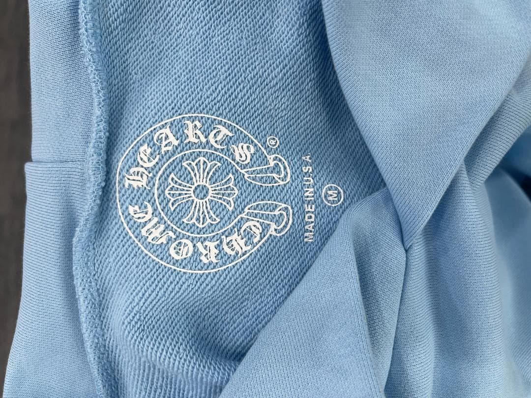 新品未使用クロムハーツ 水色パーカー