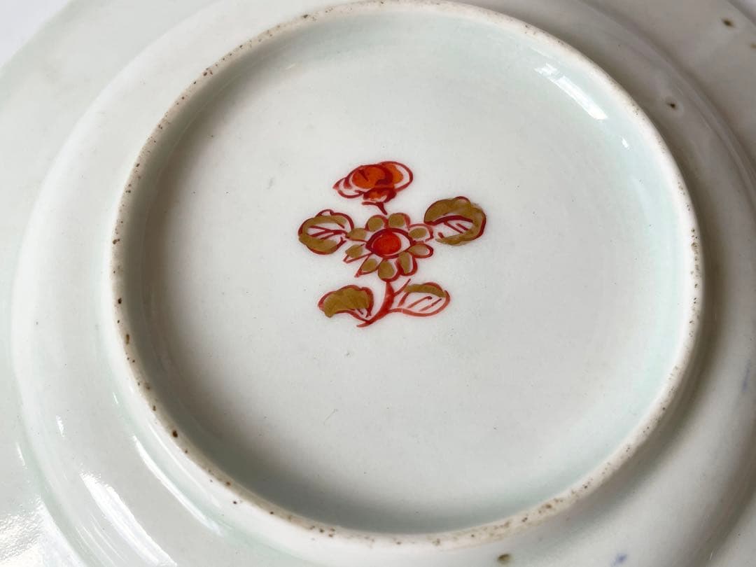 アンティーク　骨董　古伊万里　輸出手　金襴手　粟鶉図　小皿2枚