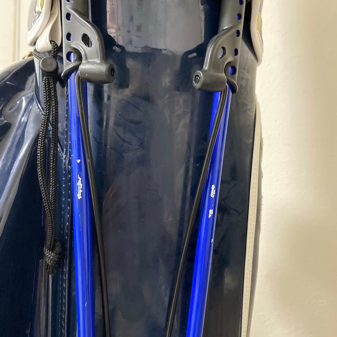 ムータマリンゴルフ　キャディバック　紺色　サメ