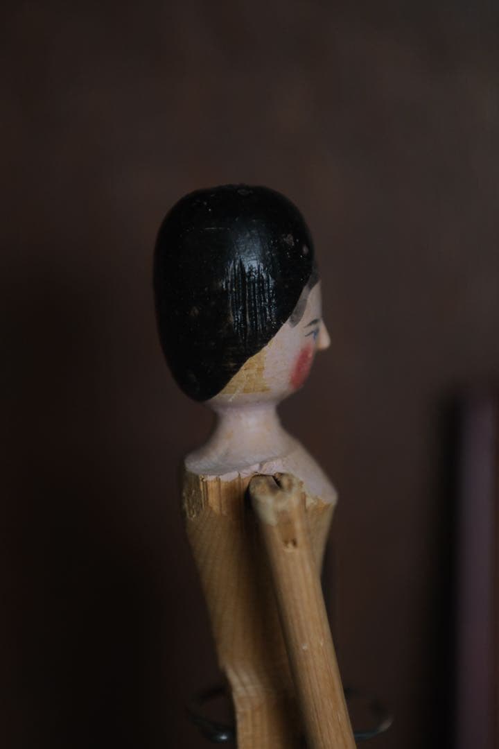 ペグドール アンティーク ウッデンドール 木製人形 イタリア