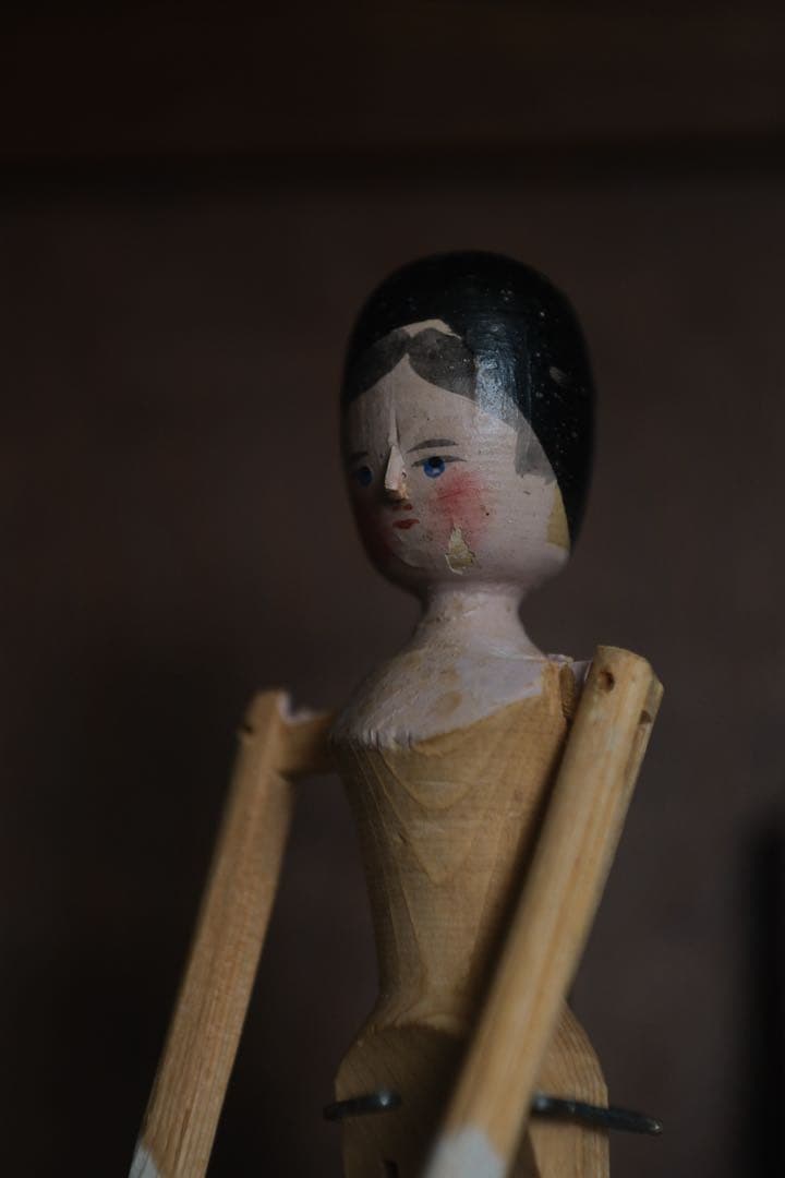 ペグドール アンティーク ウッデンドール 木製人形 イタリア