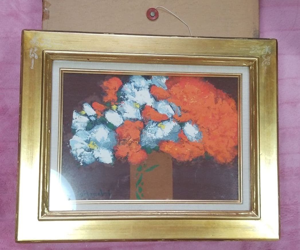 糸大八 F4 油彩 火の国の花です