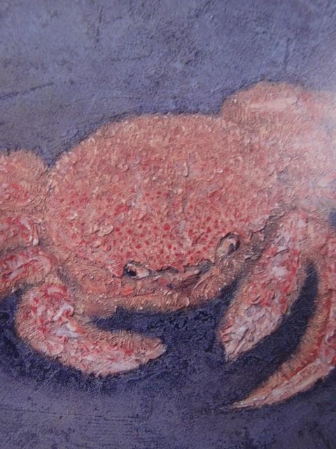 大藪雅孝、【毛蟹】、希少な画集より、状態良好、新品高級額装付