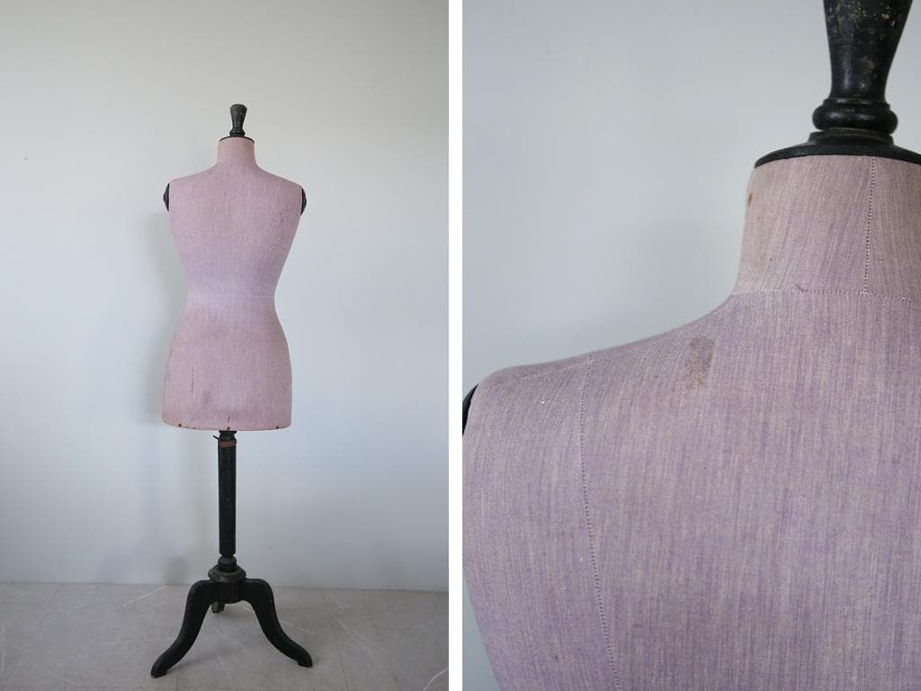 フランスアンティーク木製レディーストルソー/女性ボディ/マネキン90-228-2