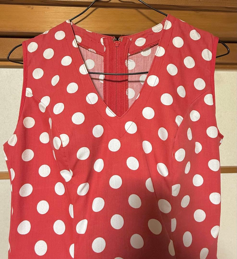 フラメンコ衣装　水玉　赤