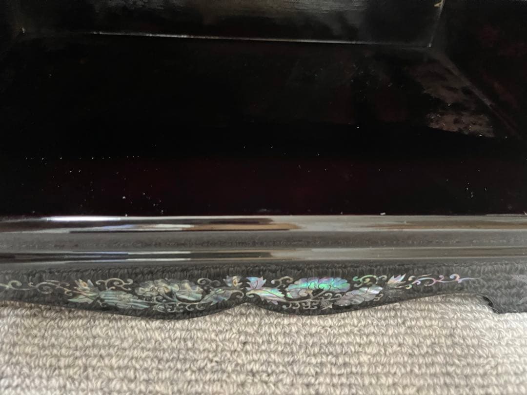 【韓国　螺鈿細工】伝統民芸品　ジュエリーボックス　青貝象嵌細工　アンティーク