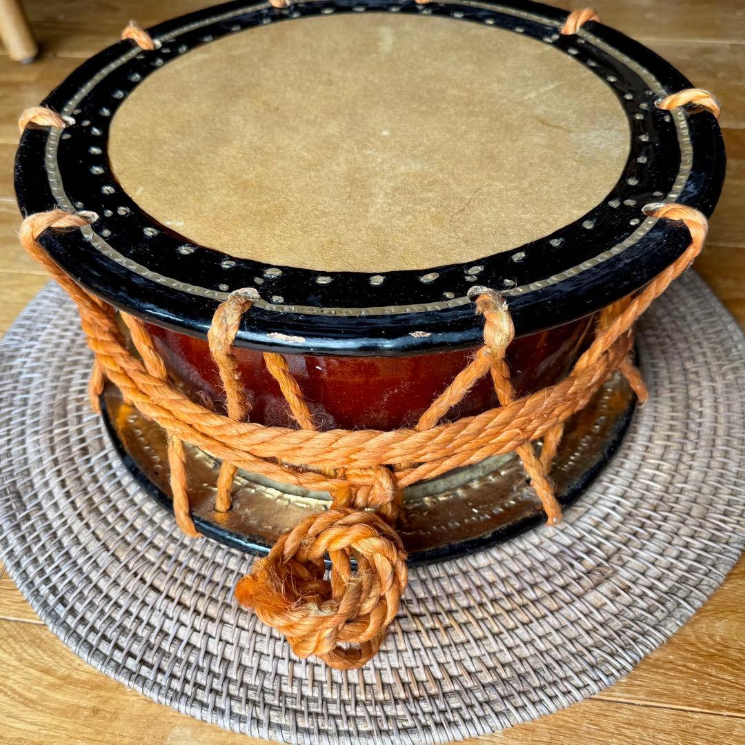 柚*な様 京都で購入　ヴィンテージの手作り　和太鼓 木製 ロープ編み