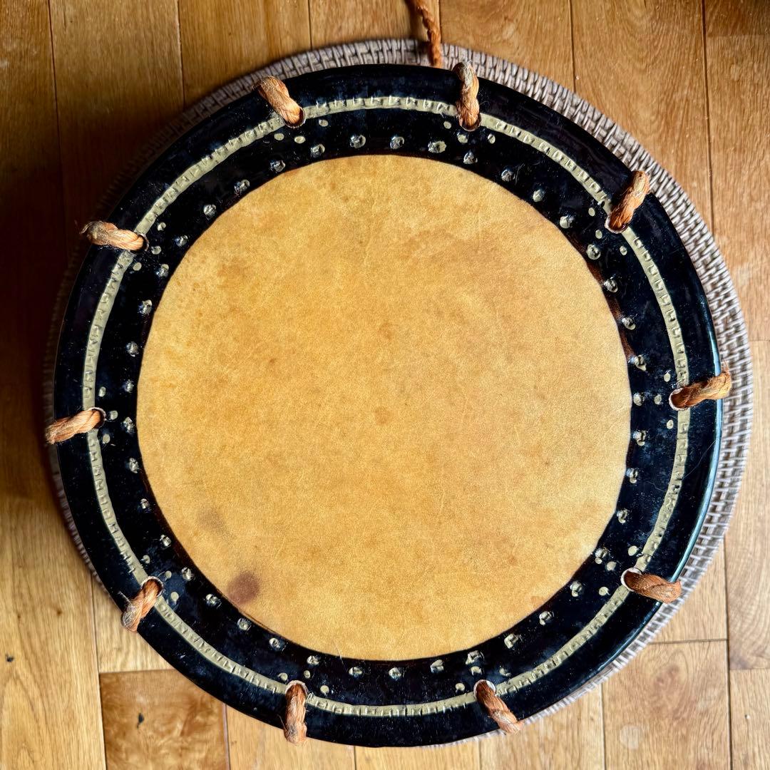 柚*な様 京都で購入　ヴィンテージの手作り　和太鼓 木製 ロープ編み