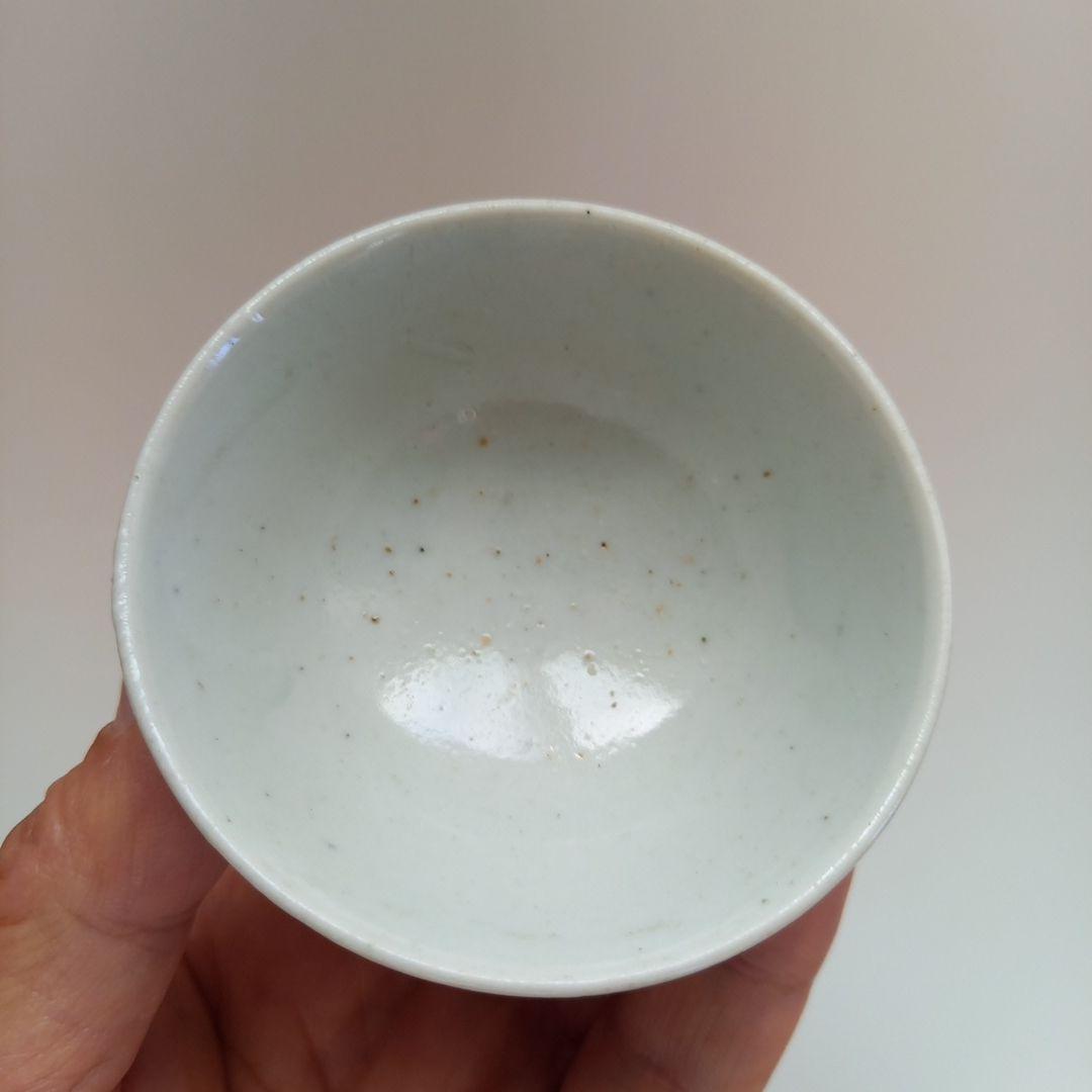 李朝　白磁　盃　猪口　古玩　骨董　アンティーク　古道具