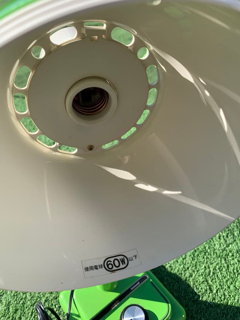 ナショナル　昭和レトロ　当時物　電気スタンド　デスクライト　グリーン　調光付