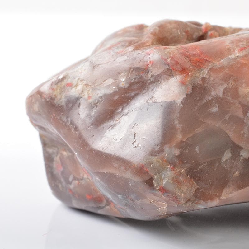 中国　玉石鶏血石　神獣彫　置物　紙鎮　筆架　重さ約306ｇ　M　R6131