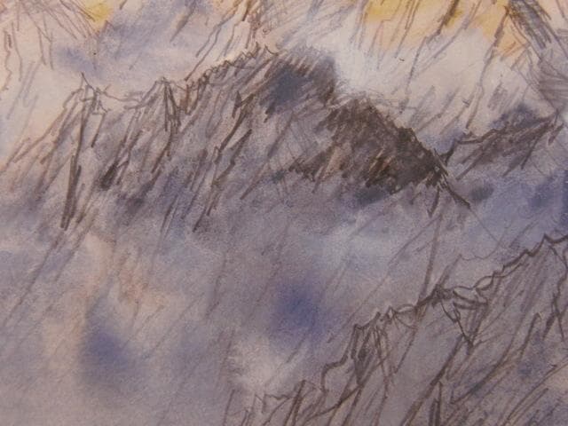 福王寺法林、【ヒマラヤの朝】、希少な額装用画集より、新品額装付