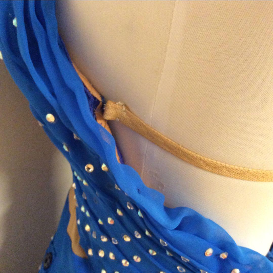 ひさや製 社交ダンス スタンダードドレス 黄・青 中古 競技 デモ