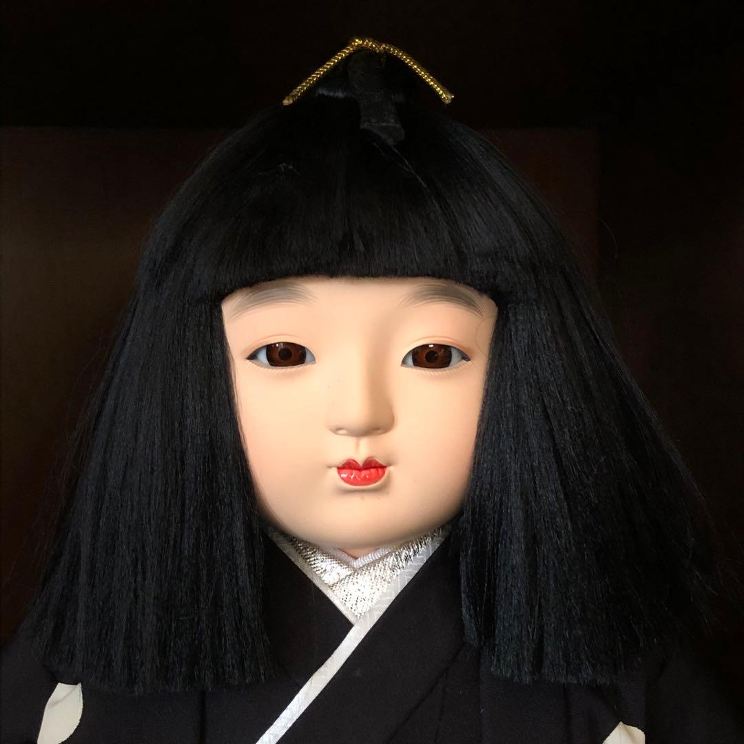 【中古品】年内セール　ペア市松人形　東京久月　正絹衣装　ドール