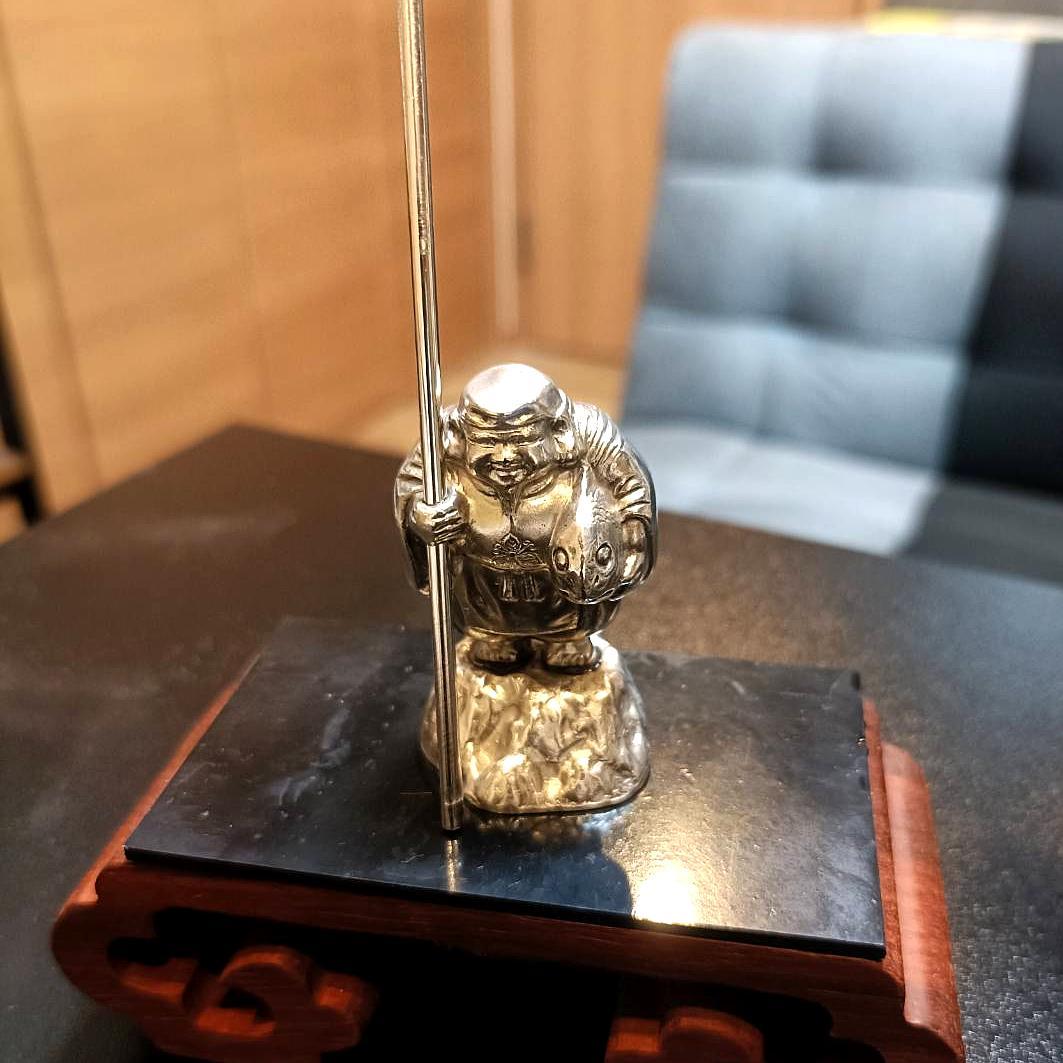 【純銀製】恵比須様・大黒様2体セット【縁起物】川崎貯蓄銀行