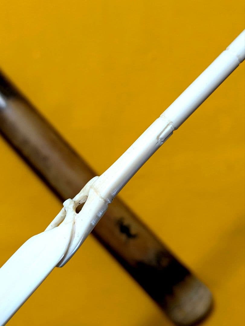 【閉店売り尽し】手彫茶杓　短寸笹之葉型（箱入・仕覆寸）