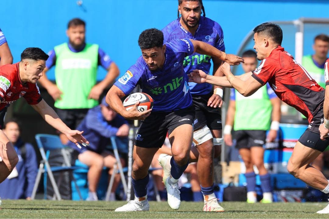 2024クロスボーダーラグビー BLUES 実使用 選手サイン入りジャージ