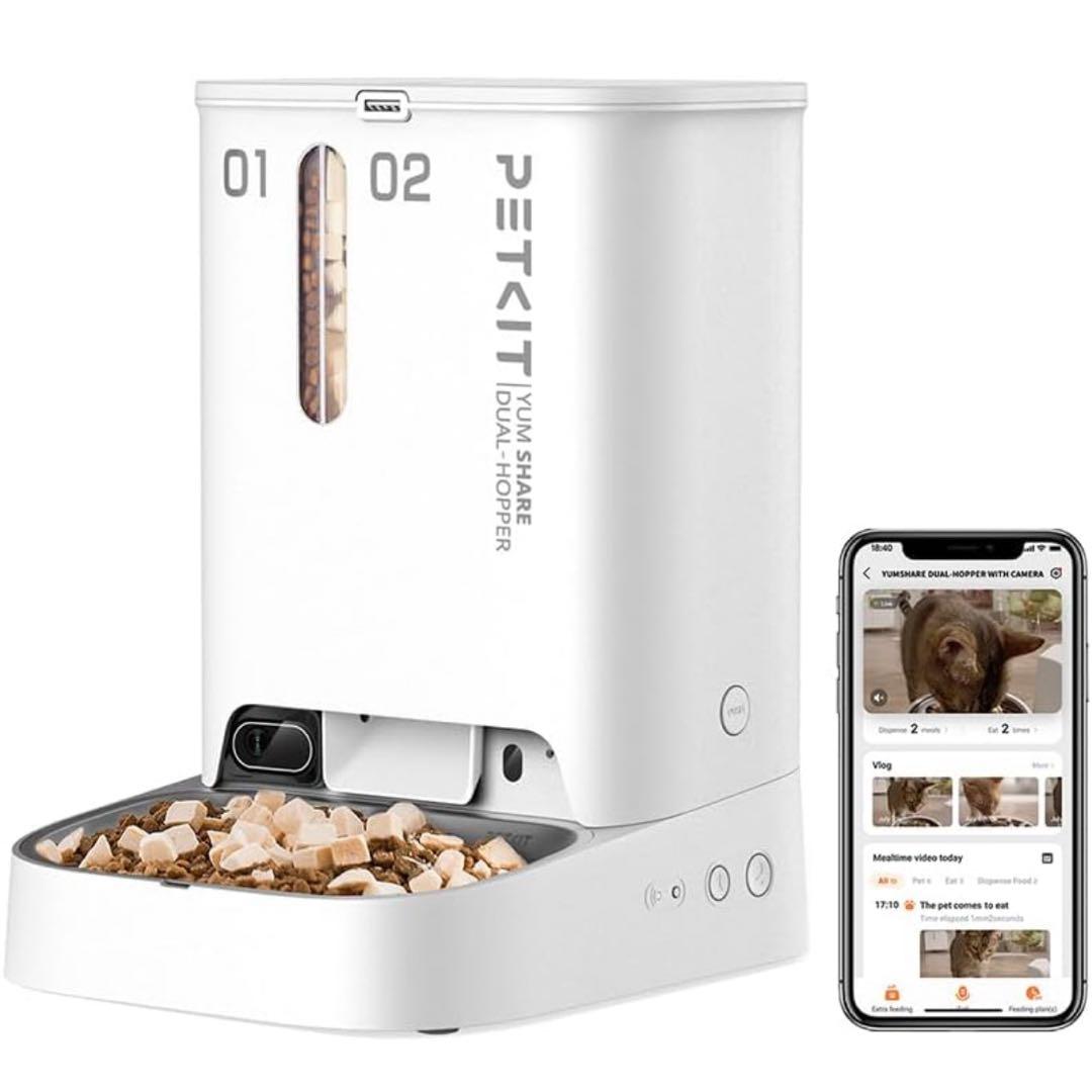 PETKIT 自動給餌器 Dual-Hopper カメラ付き