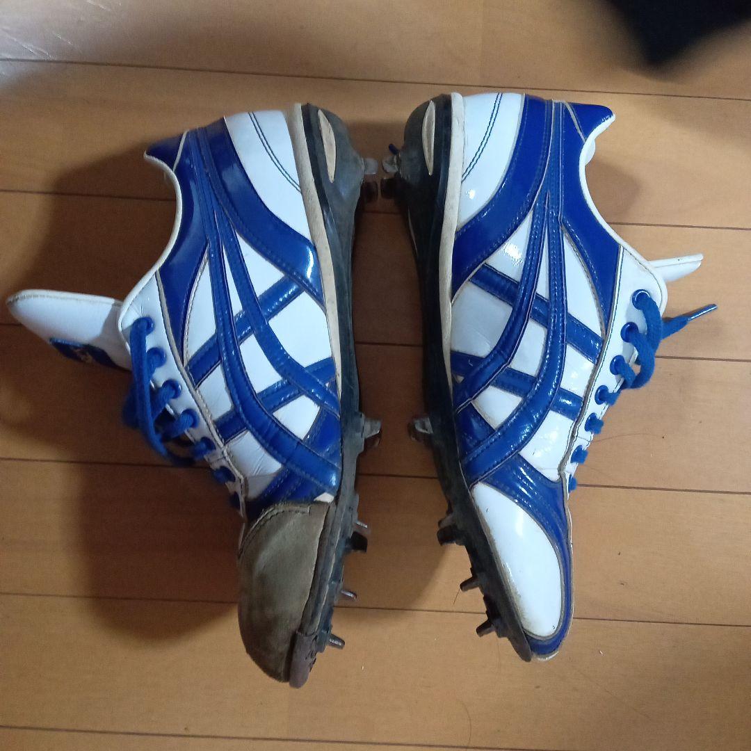 asics 野球オーダースパイク ホワイト/ブルー　27.0