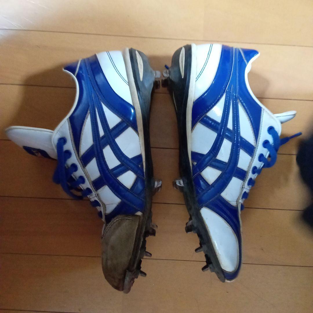 asics 野球オーダースパイク ホワイト/ブルー　27.0