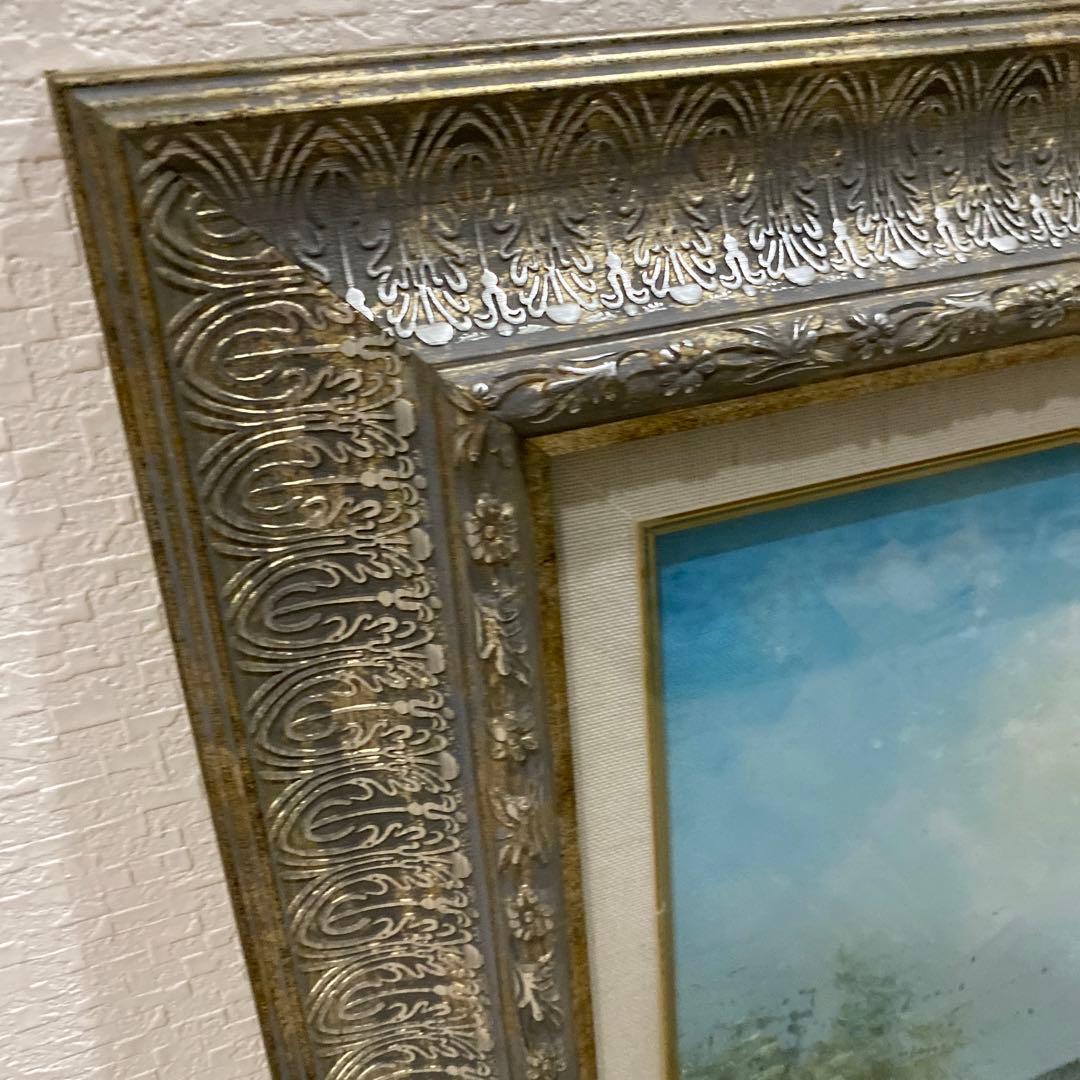 値下げ　フランス街の風景 エトワール凱旋門　人気の高級油彩画 横90×縦67