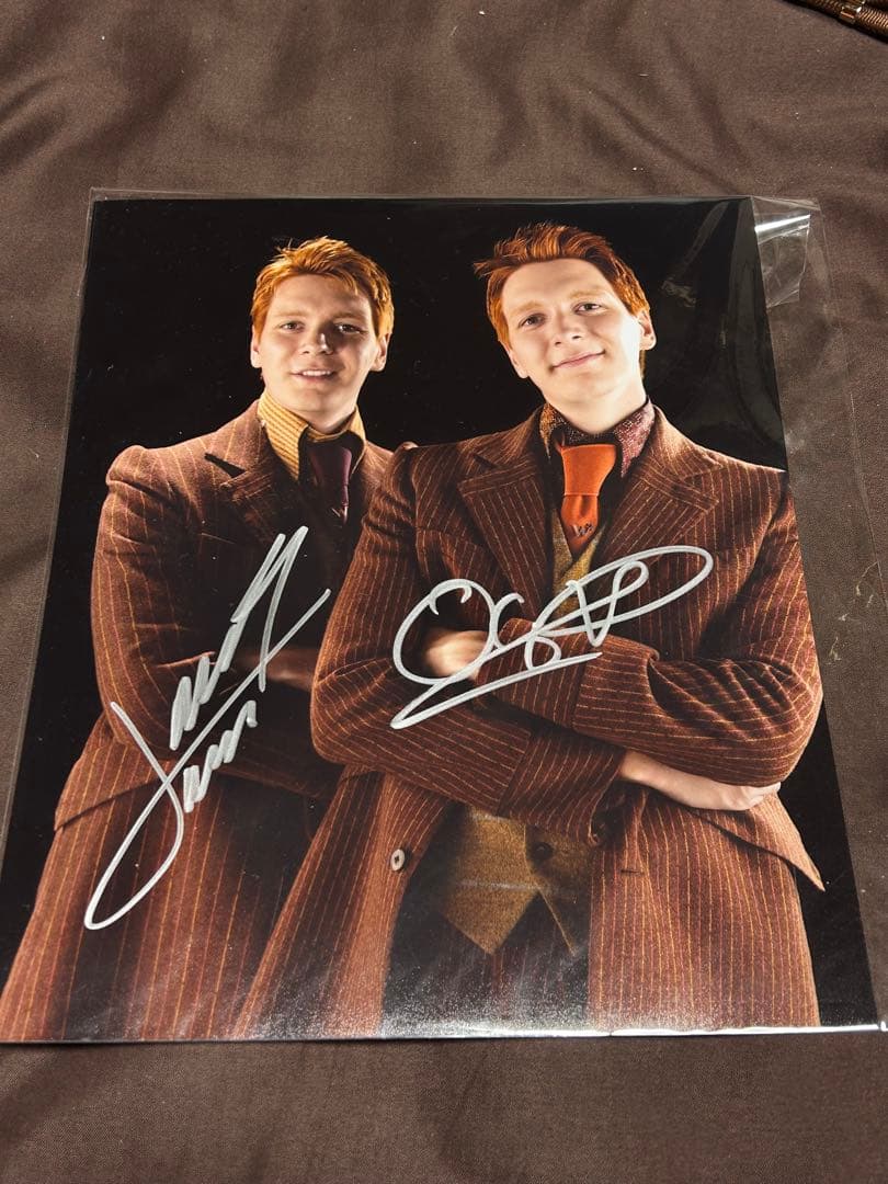 ハリーポッター ウィーズリー兄弟 サイン入りポートレート フェルプス兄弟