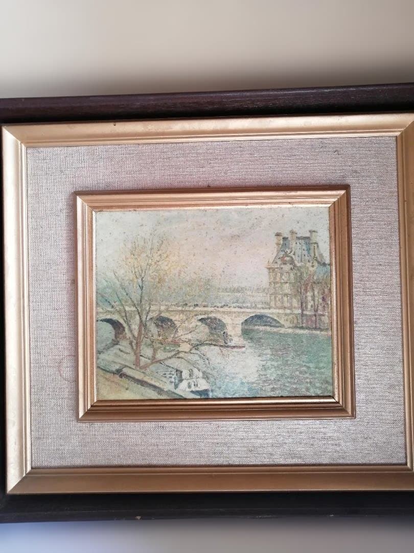 複製画　カミーユ・ピサロ「ポン・ロワイヤルとパヴィヨン・ド・フロール」」