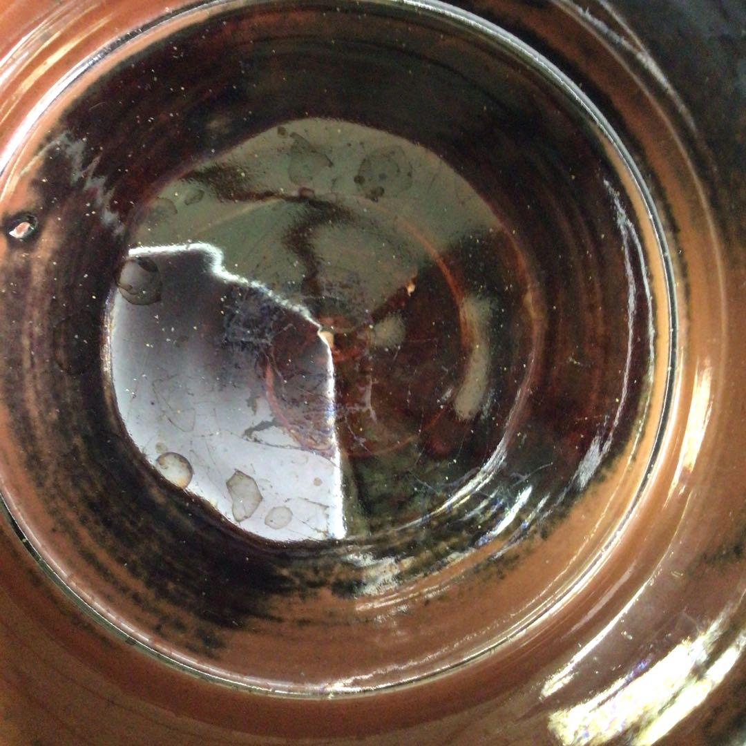 Ｒ４１４　水指　『加藤陶芳造』『大徳寺　松長剛山　箱書』『古瀬戸水指』　共箱