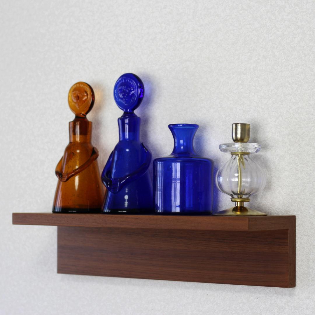 【サイン有り】エリックホグラン　Erik Hoglund　ブルーガラス 花器花瓶