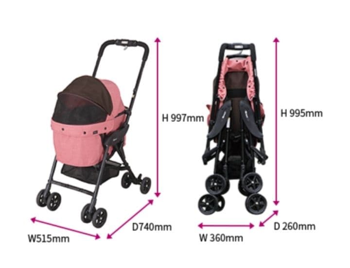 【週末セール】折りたためる★コムペット ミリミリライト ペットカート