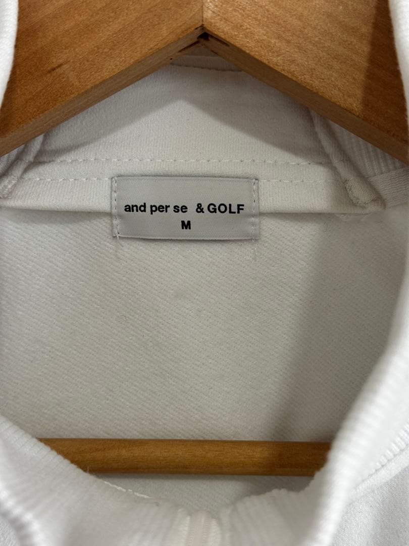 and per se & GOLF エアリーフレンチテリー ハーフジップシャツ