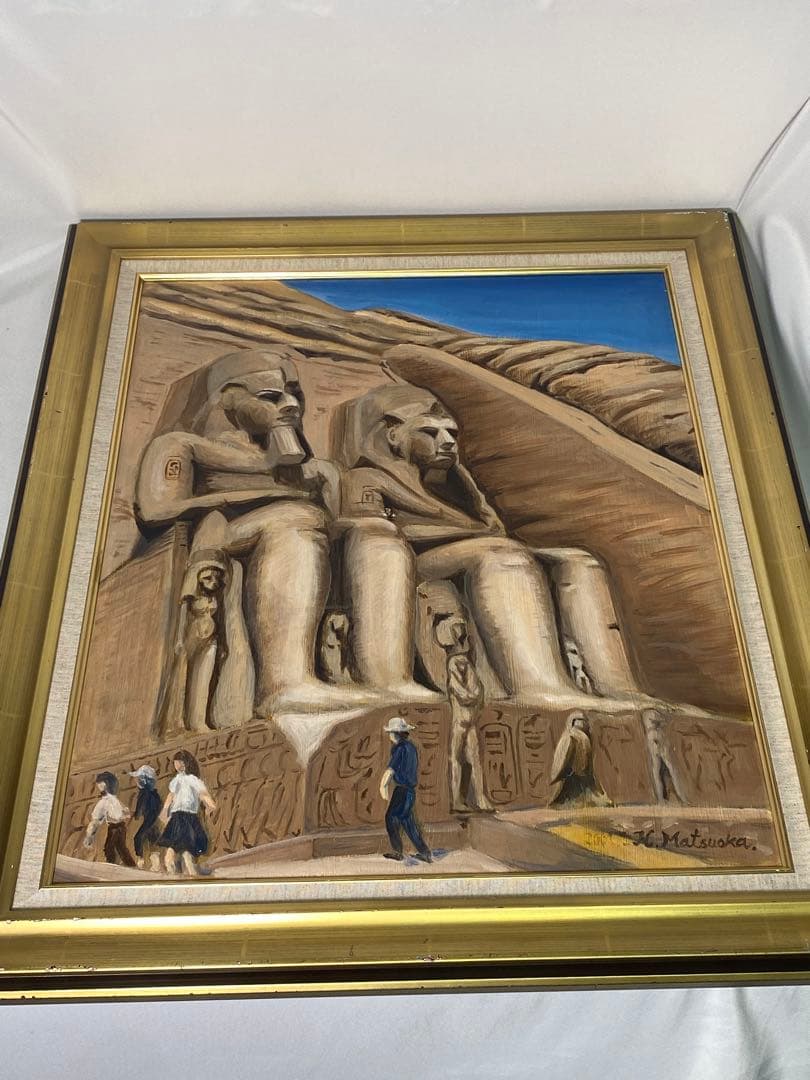 1889❣️ アブ・シンベル大神殿　油絵