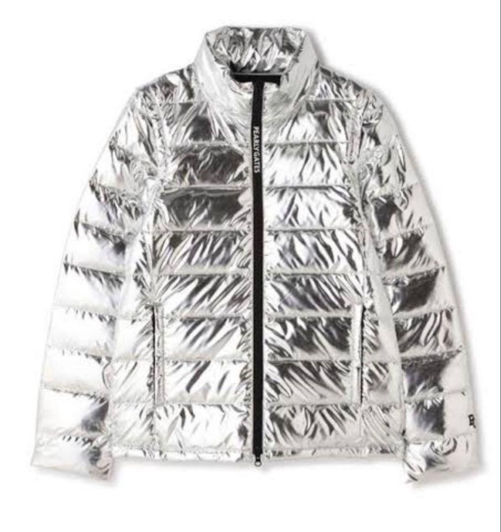 （ダンディ）パーリーゲイツ、プラチナシルバー、ダブルジップダウンジャケット