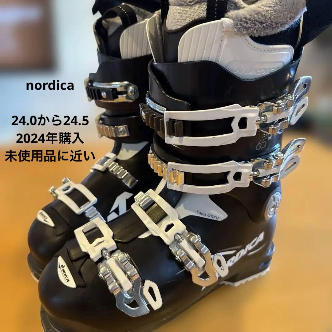 スキーブーツ　レディース　ノルディカ　ブラック　ホワイト　24.0〜24.5