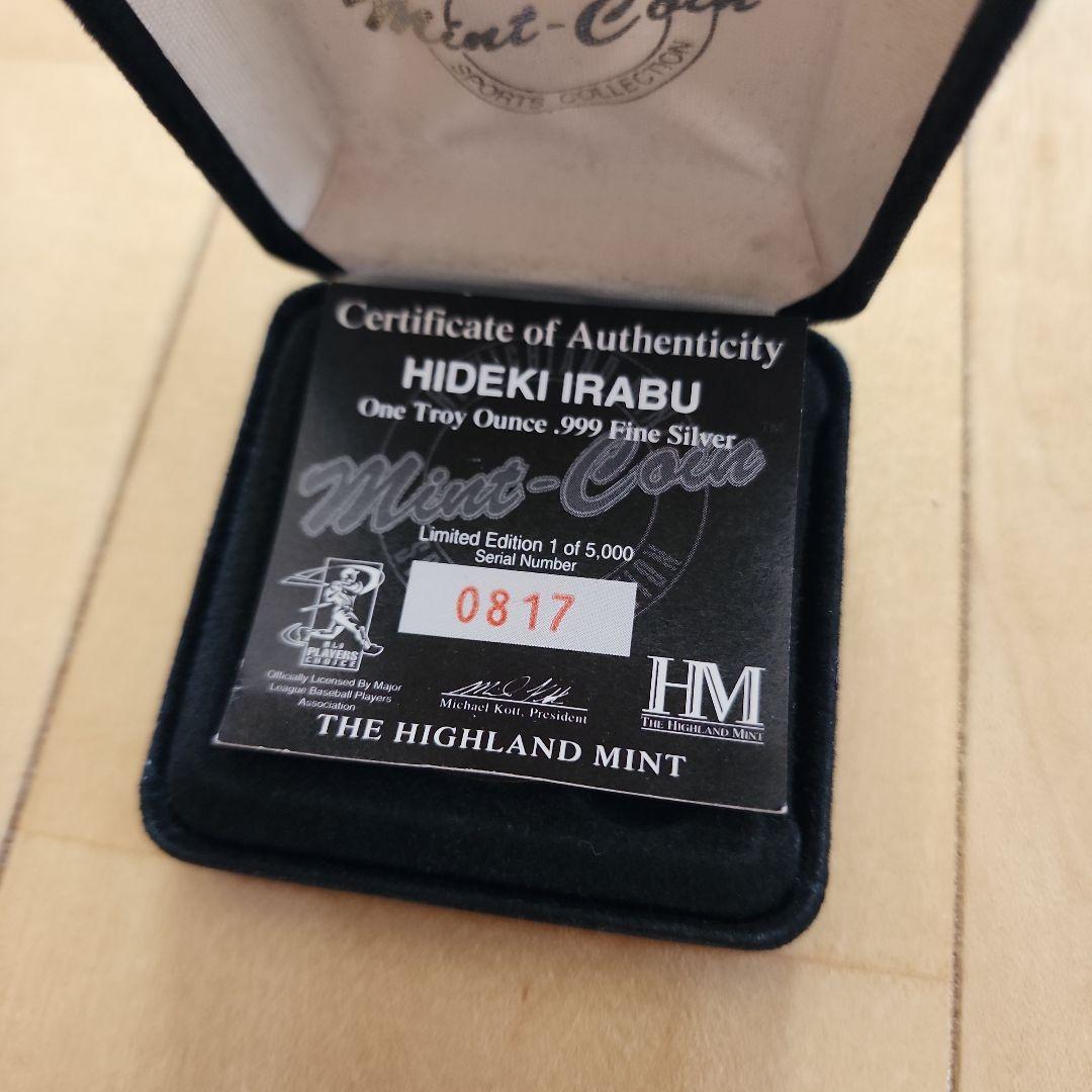 伊良部秀輝 純銀 シルバー硬貨 .999ファインシルバー