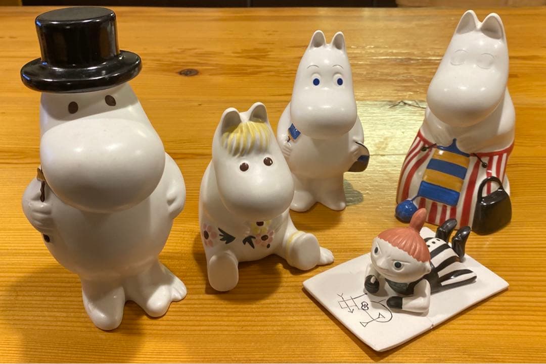 【レア】廃盤品　アラビア　ARABIA ムーミン　フィギュア　4体セット+ミイ