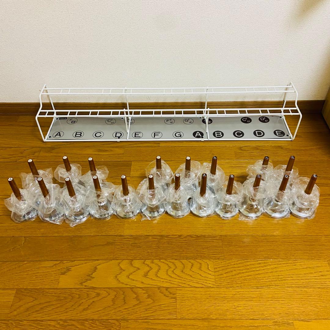 内田洋行　ハンドベル　ミュージックベル　20音　スタンド付き