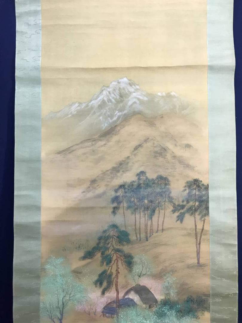 【真作】佐々木林風/桃村静日/掛軸/名家伝来/AD-117