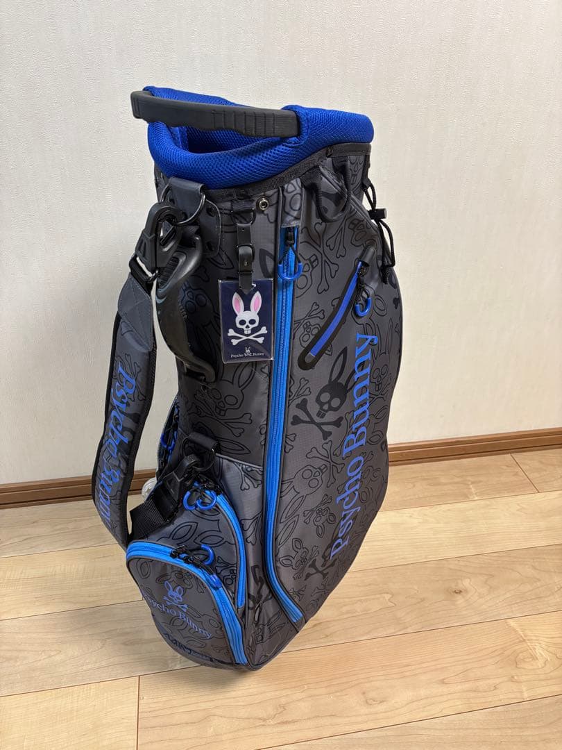 Psycho Bunny キャディバッグ ライトウェイト ブラック/ブルー