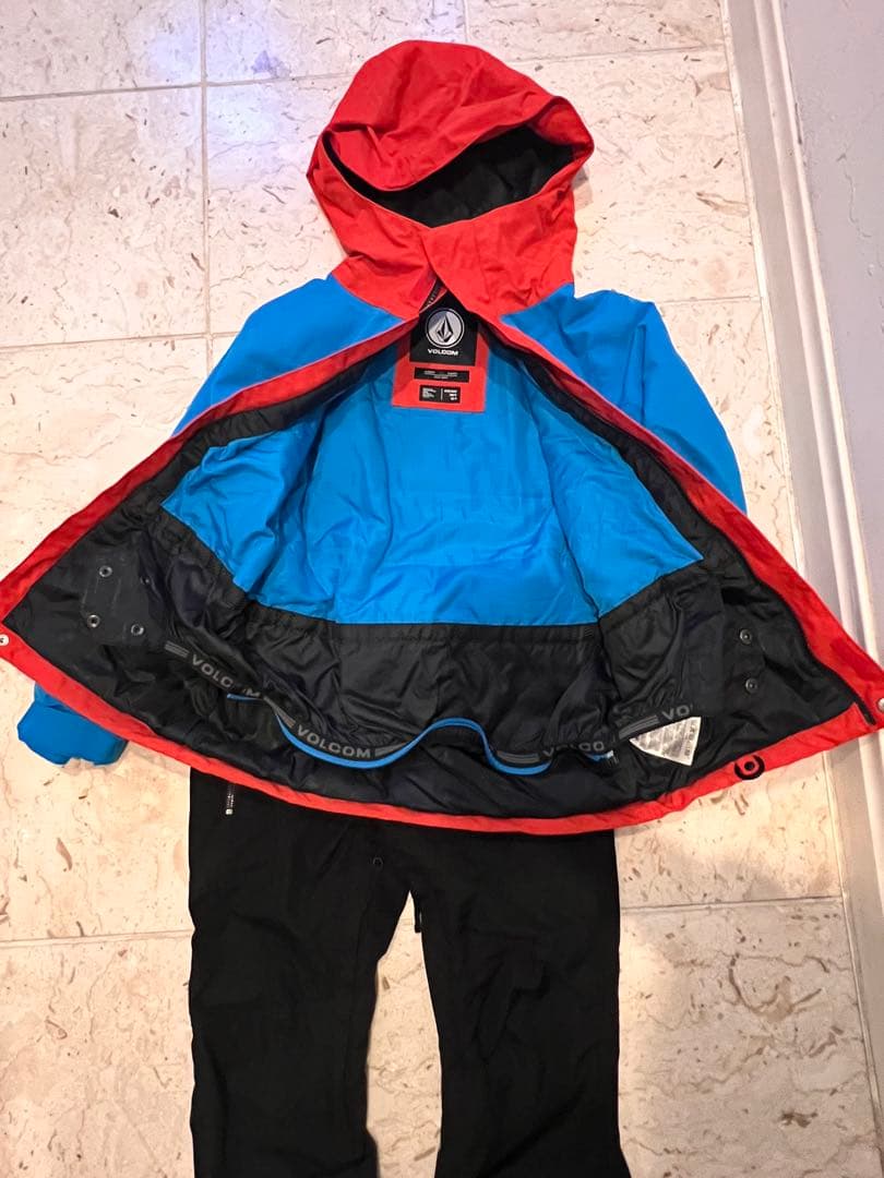 Volcom 子ども用 スノーボードウェア 赤/青