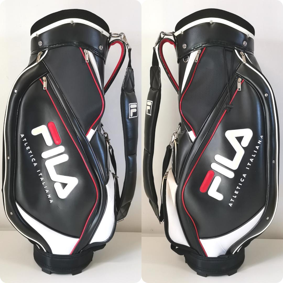 FILA フィラ キャディバッグ ゴルフバッグ ブラック 男女兼用