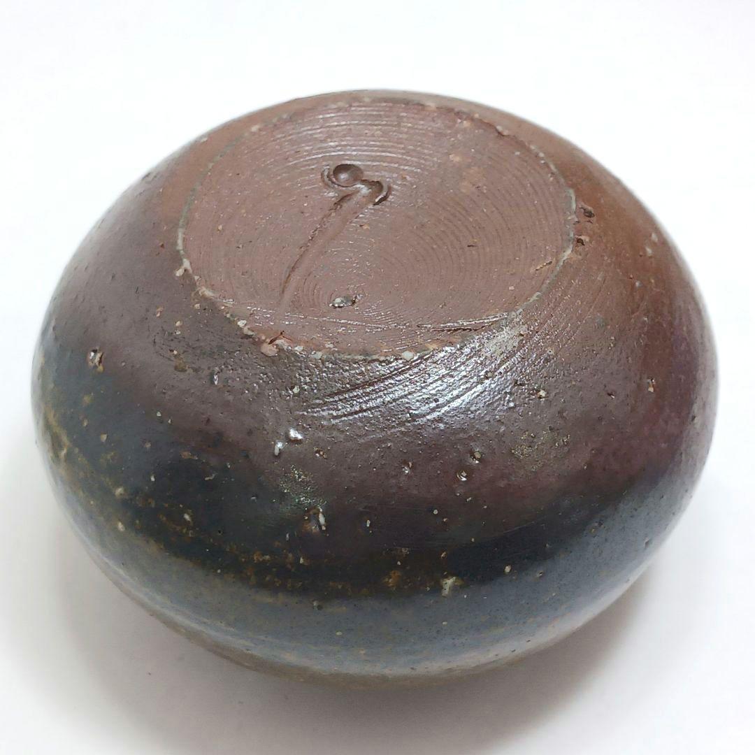 Y3339-5 備前焼 高原敏 茶入 共箱 古代名物裂仕覆付　#13