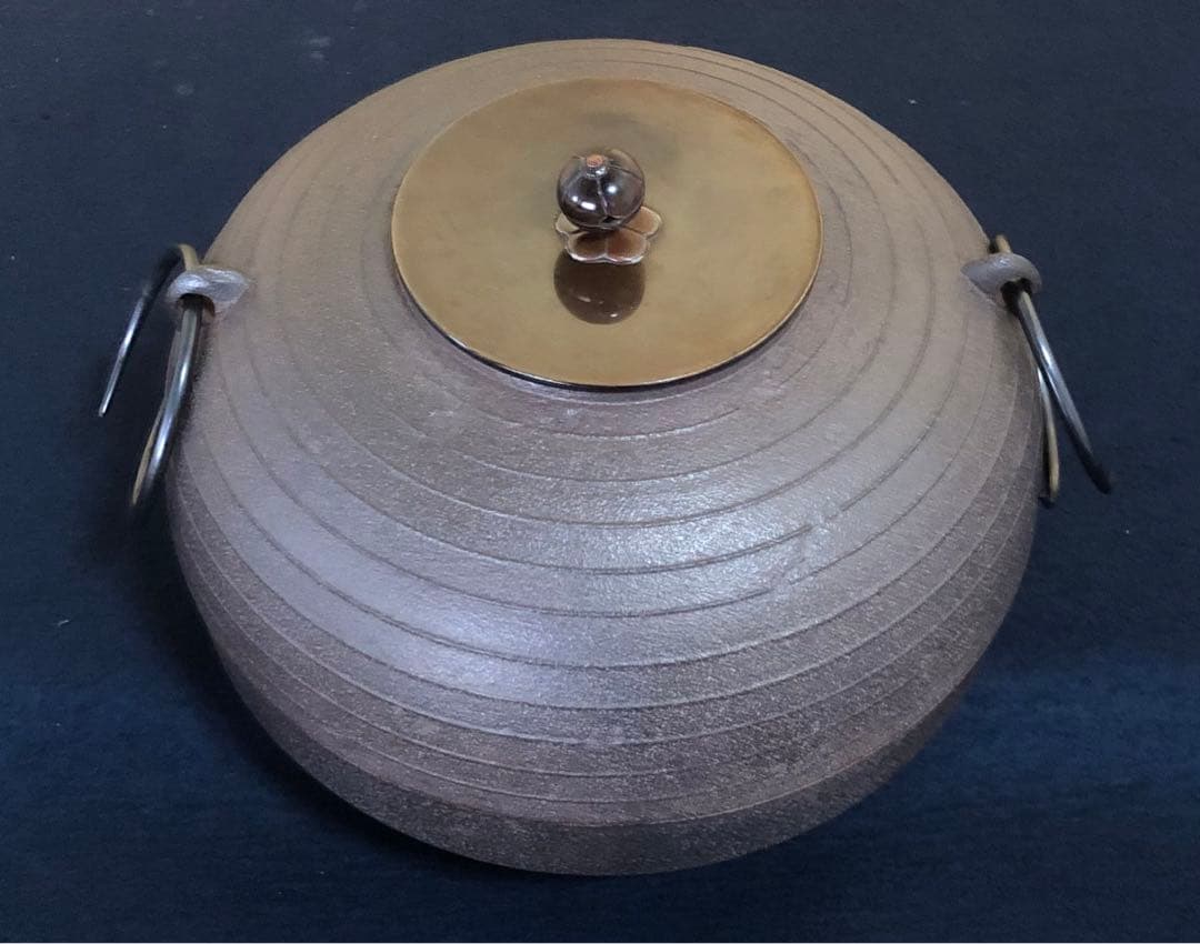 割引❗️《R》茶道具 平丸筋入釜 鐶 高橋敬典 共布 共箱 260121き6